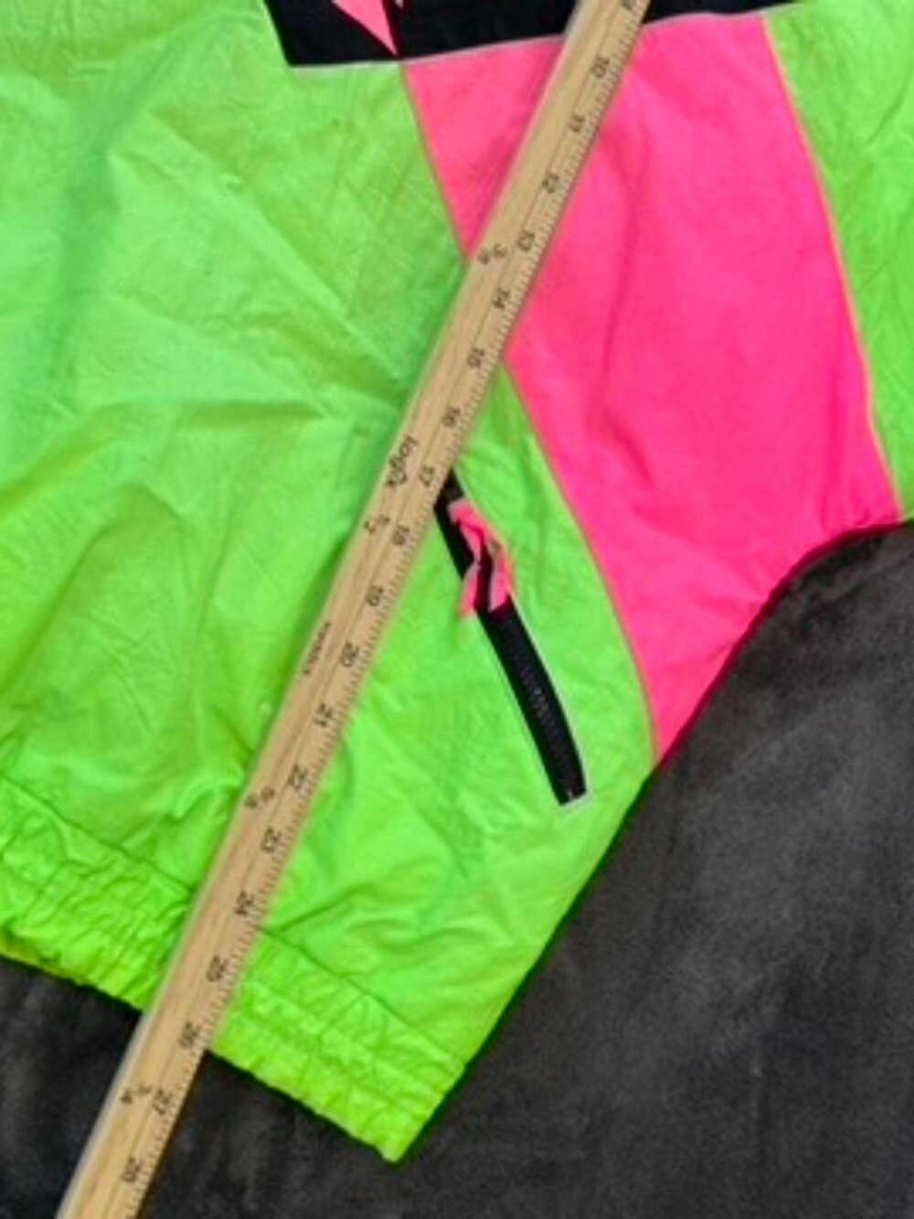 Vintage Dual Control Neon Colorblock 1/4 Zip Jacket S - Picture 7 of 7